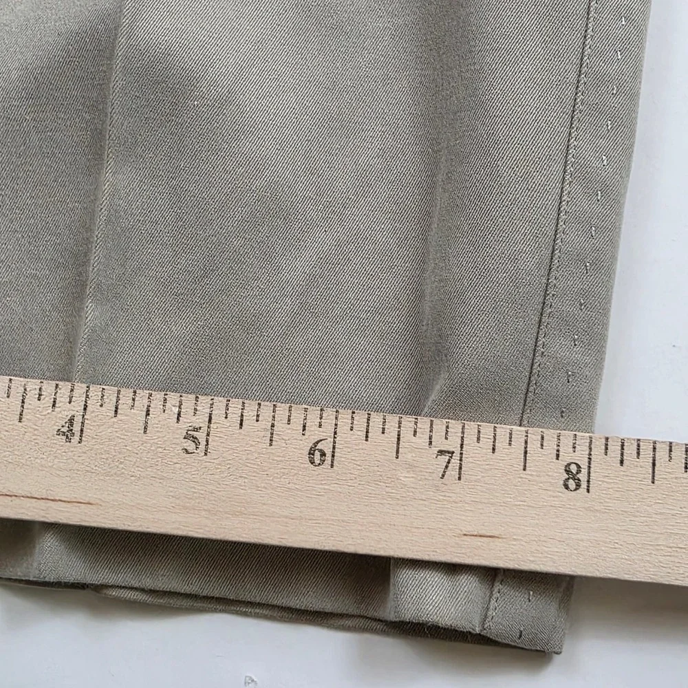Nat Nast Pleated Trousers Mens 37x34 Cement Beige Silk Cotton Casual Classicwear